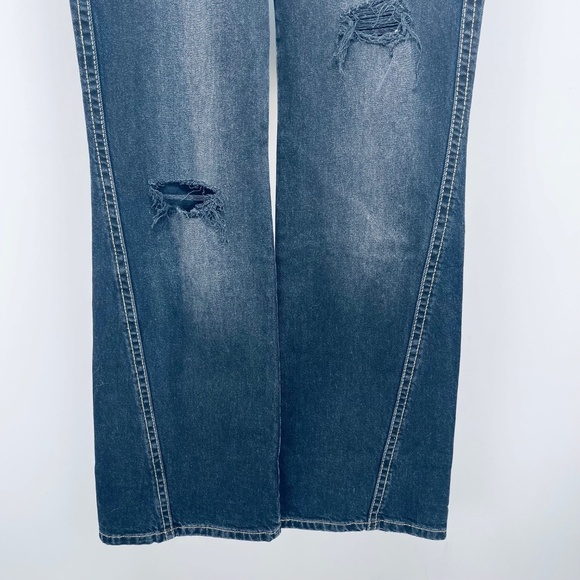 Levi’s Jeans Size 28x32 Women’s noughties Bootcut Distress A Low Rise Blue New - Picture 10 of 16